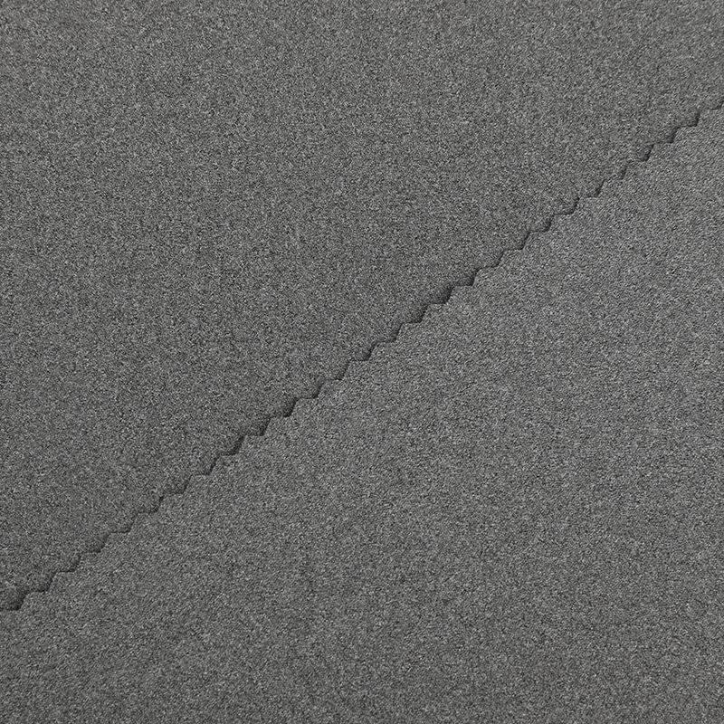 Tejido deportivo poliéster lino gris raya horizontal